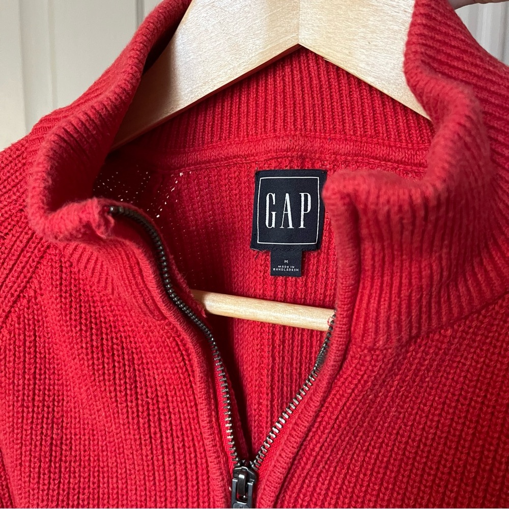 Vintage Cotton Gap Red Oversized Quater-Zip Red | medium men - x large women